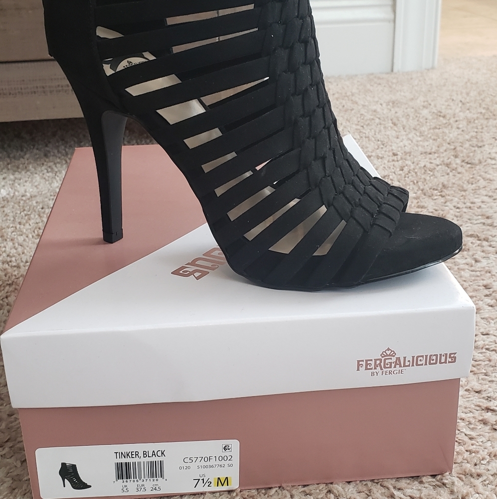 Fergalicious Tinker Strappy Peep Toe Heels